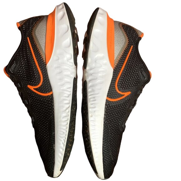 Nike Renew Run Sneakers Unisex Youth 6.5‎ Womens 8.5 Black Orange Running Shoes - Picture 5 of 12